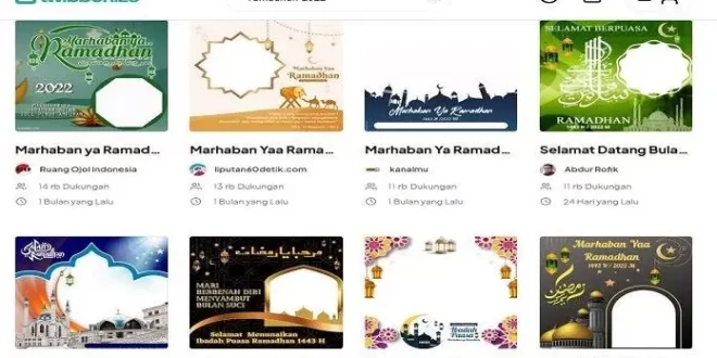 Kumpulan Link Twibbon Ramadhan 2022, Dapat Dibagikan di Aplikasi Instagram dan Aplikasi WhatsApp